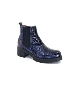 Dinka Cuir Vernis Coco Bleu