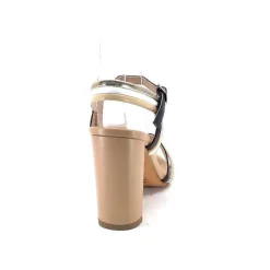 Ivoire 002 F85 Gro Cuir Nude Noir