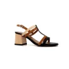Ivoire B621 F Romagna Cuir Noir Cognac Nude