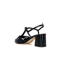 Ivoire F2295 Venezia Cuir Vernis Noir