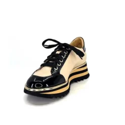 Ivoire H985M Cuir Vernis Noir Beige