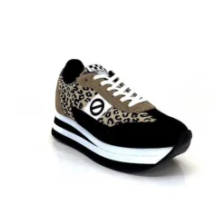 No Name Flex M Jogger Daim Textile Beige Et Noir